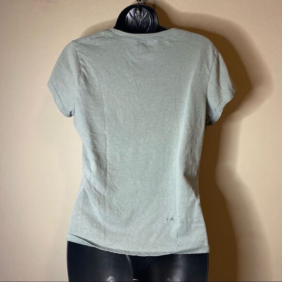 ABERCROMBIE & Fitch White Letters Baby Blue Short Sleeve Classic Shirt - Picture 8 of 11